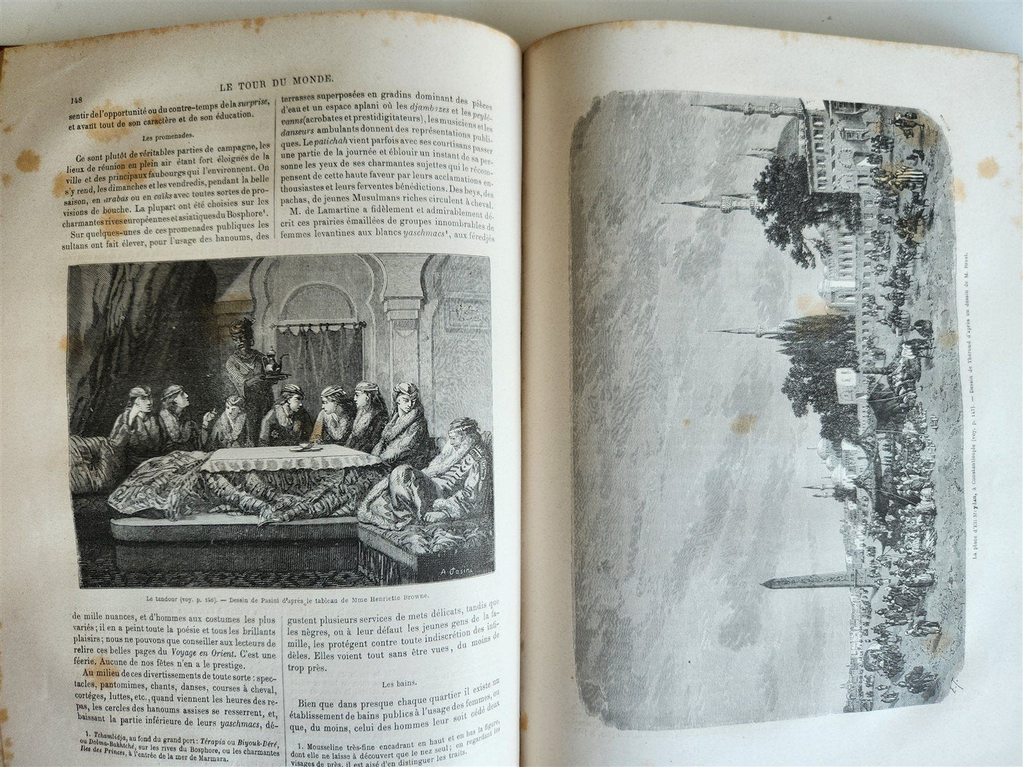 1863 HISTORY of VOYAGES ILLUSTRATED antique SIAM UNITED STATES INDIA TURKEY