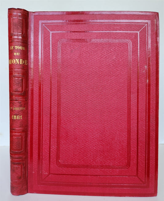 1861 HISTORY of VOYAGES ILLUSTRATED antique USA CANADA SENEGAL AUSTRALIA TRAVELS