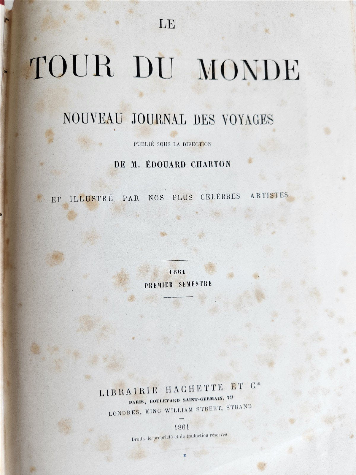1861 HISTORY of VOYAGES ILLUSTRATED antique USA CANADA SENEGAL AUSTRALIA TRAVELS