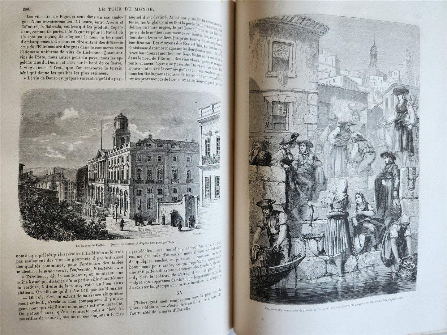 1861 HISTORY of VOYAGES ILLUSTRATED antique USA CANADA SENEGAL AUSTRALIA TRAVELS