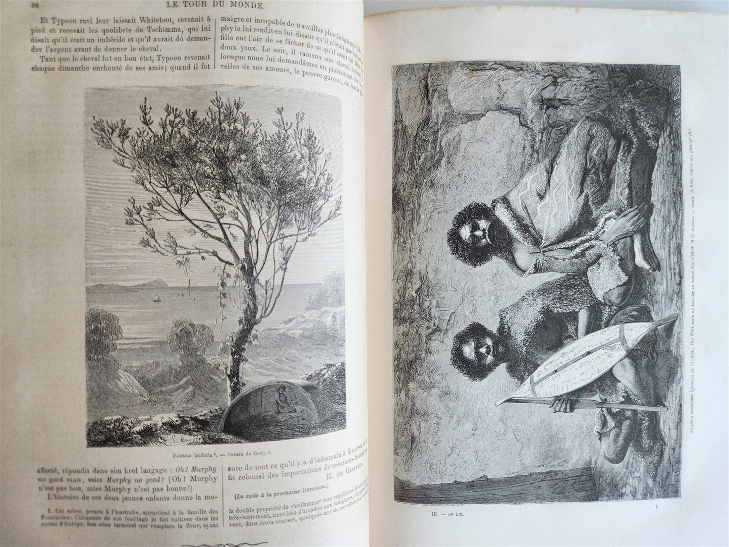1861 HISTORY of VOYAGES ILLUSTRATED antique USA CANADA SENEGAL AUSTRALIA TRAVELS