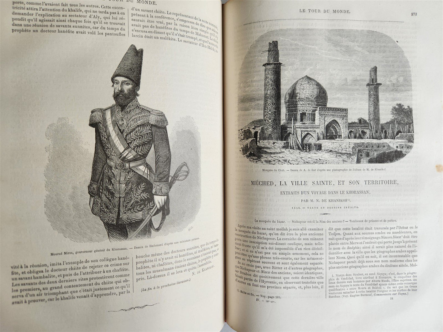 1861 HISTORY VOYAGES ILLUSTRATED antique CENTRAL ASIA AFGHANISTAN BRAZIL RUSSIA