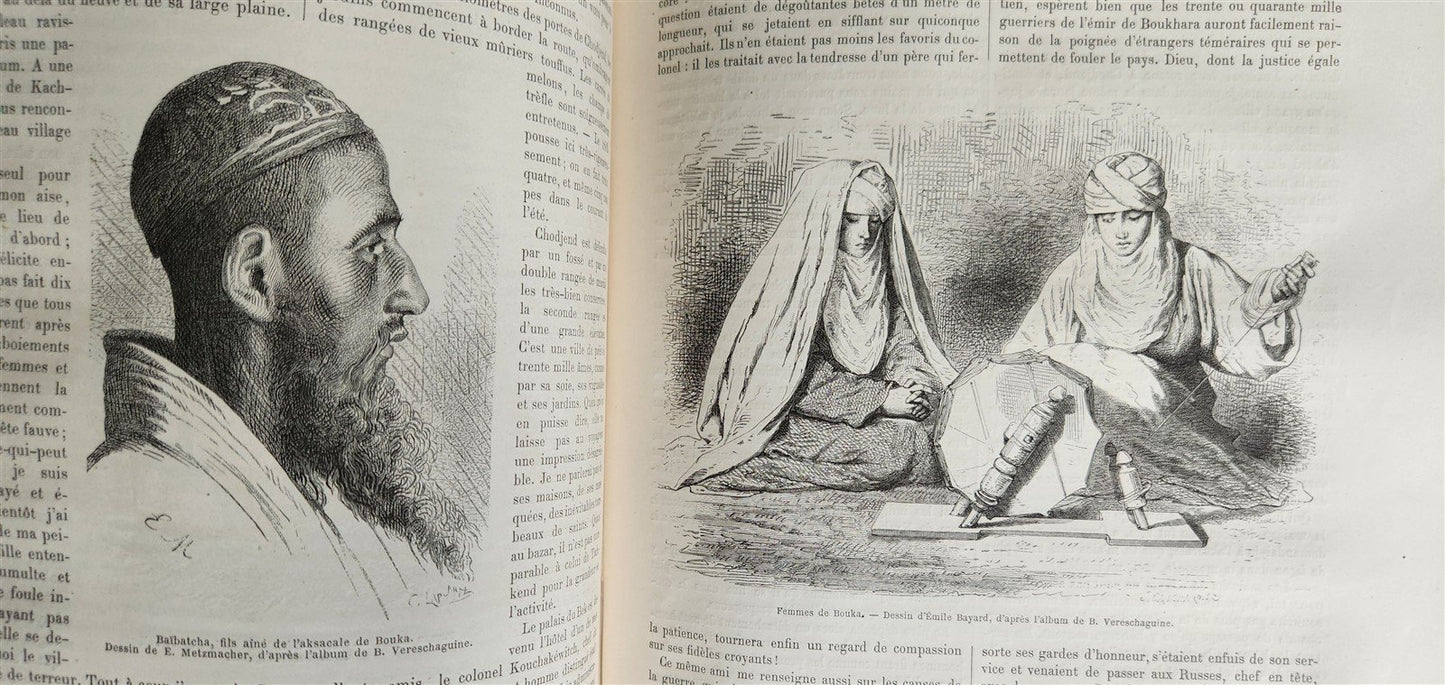 1873 HISTORY of VOYAGES ILLUSTRATED antique AFRICA JAPAN CENTRAL ASIA TURKESTAN