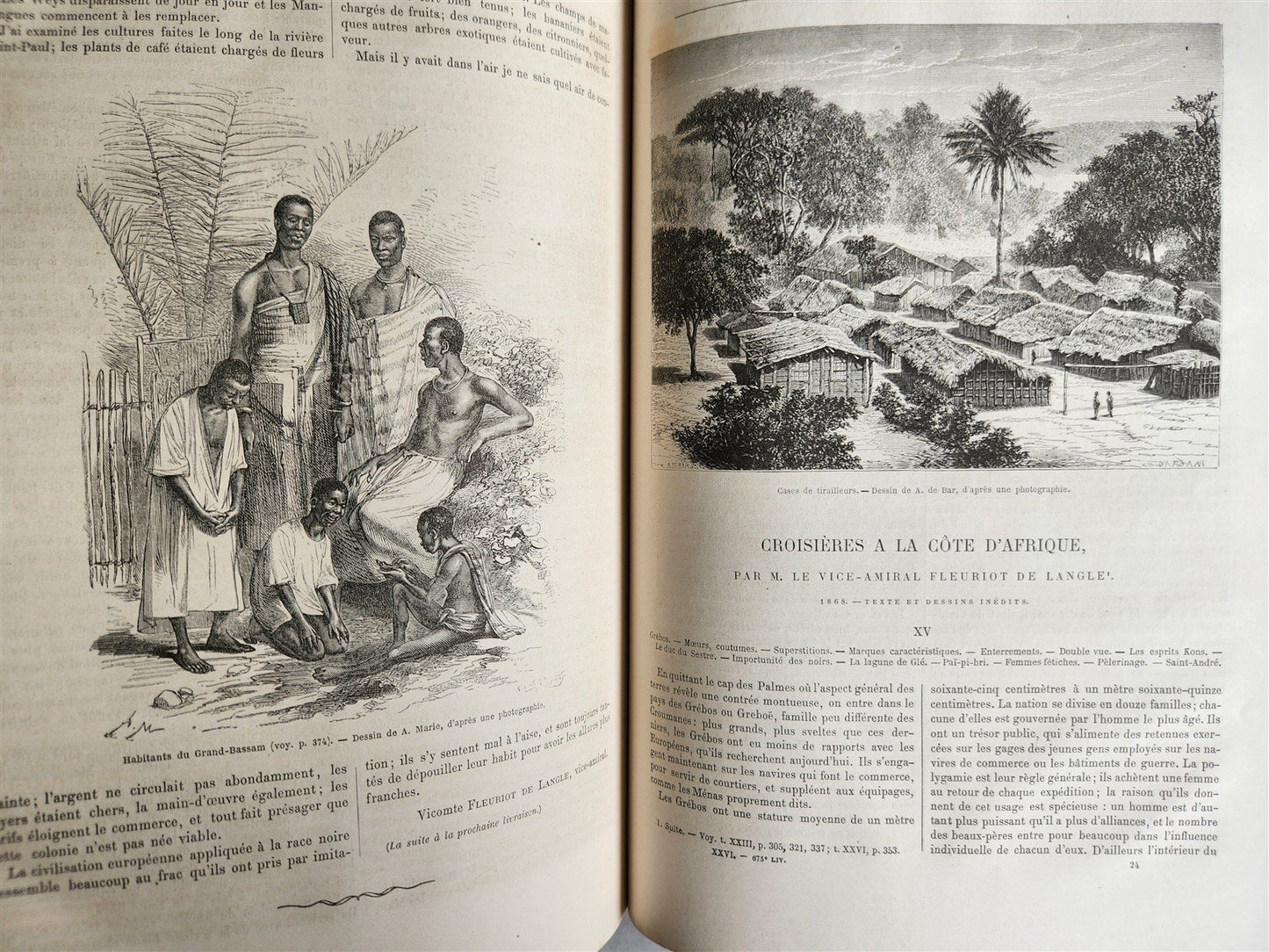 1875 HISTORY of VOYAGES ILLUSTRATED antique HAWAII INDIA AFRICA GREENLAND ITALY