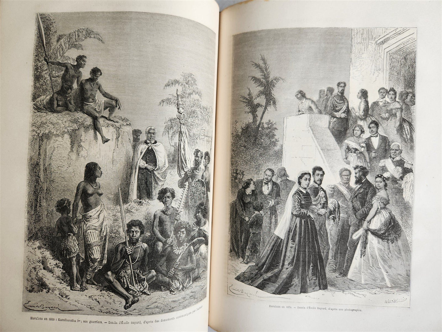 1875 HISTORY of VOYAGES ILLUSTRATED antique HAWAII INDIA AFRICA GREENLAND ITALY