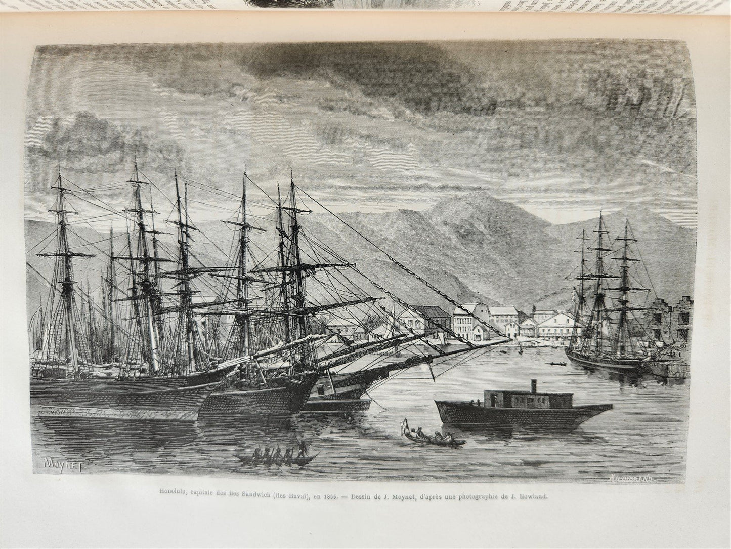 1875 HISTORY of VOYAGES ILLUSTRATED antique HAWAII INDIA AFRICA GREENLAND ITALY