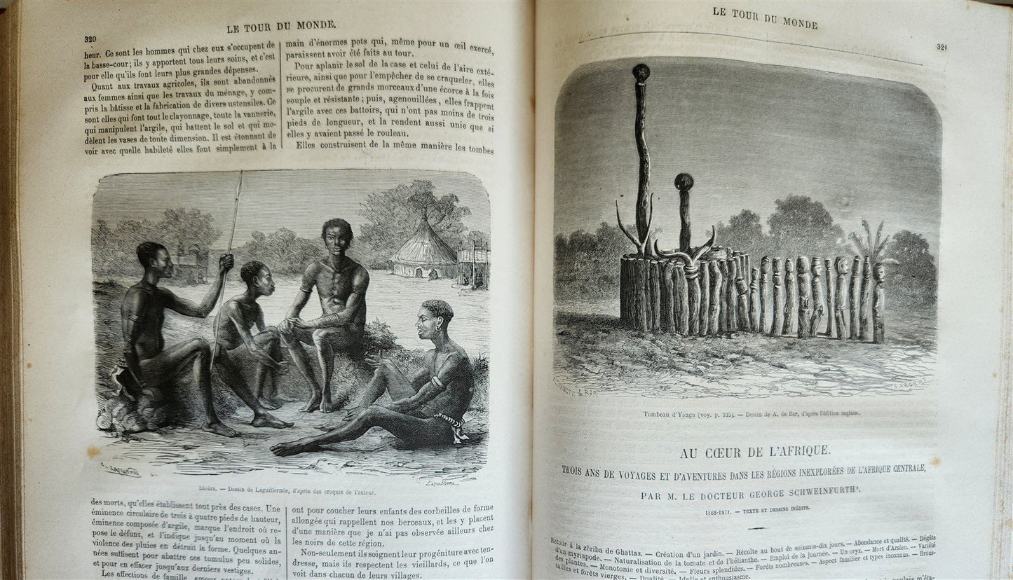 1874 HISTORY of VOYAGES ILLUSTRATED antique SOUTH AMERICA USA GREENLAND AFRICA