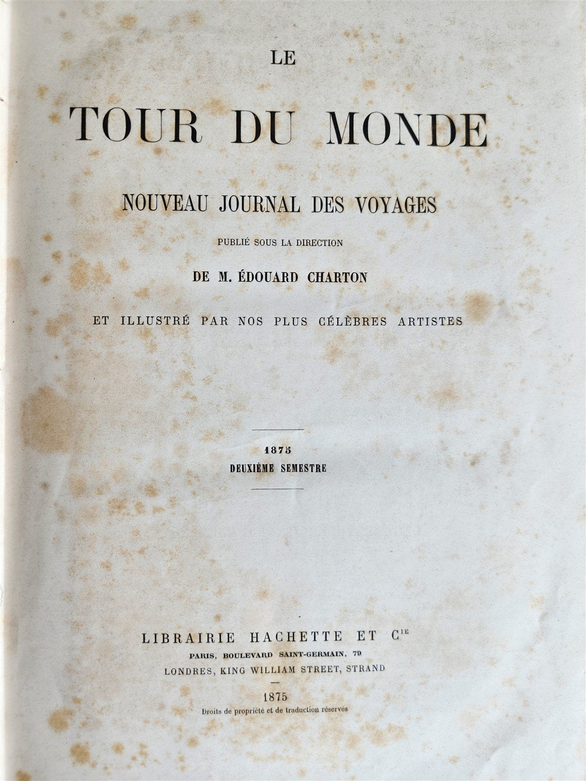 1875 HISTORY of VOYAGES ILLUSTRATED antique AFRICA TAIWAN AUSTRALIA VIETNAM