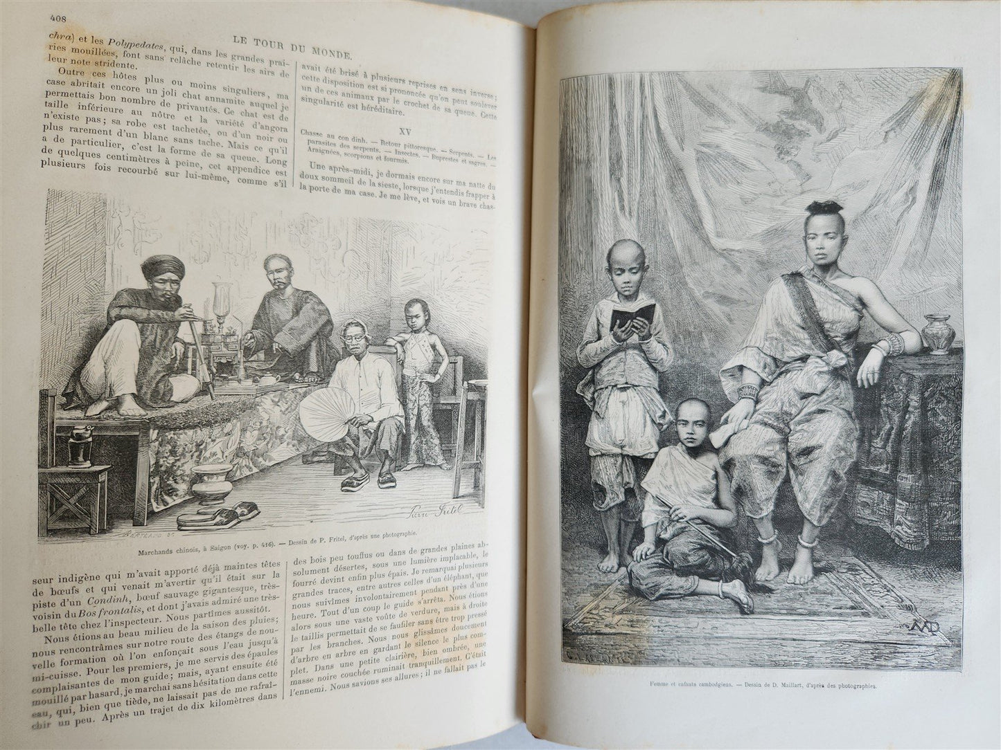 1875 HISTORY of VOYAGES ILLUSTRATED antique AFRICA TAIWAN AUSTRALIA VIETNAM