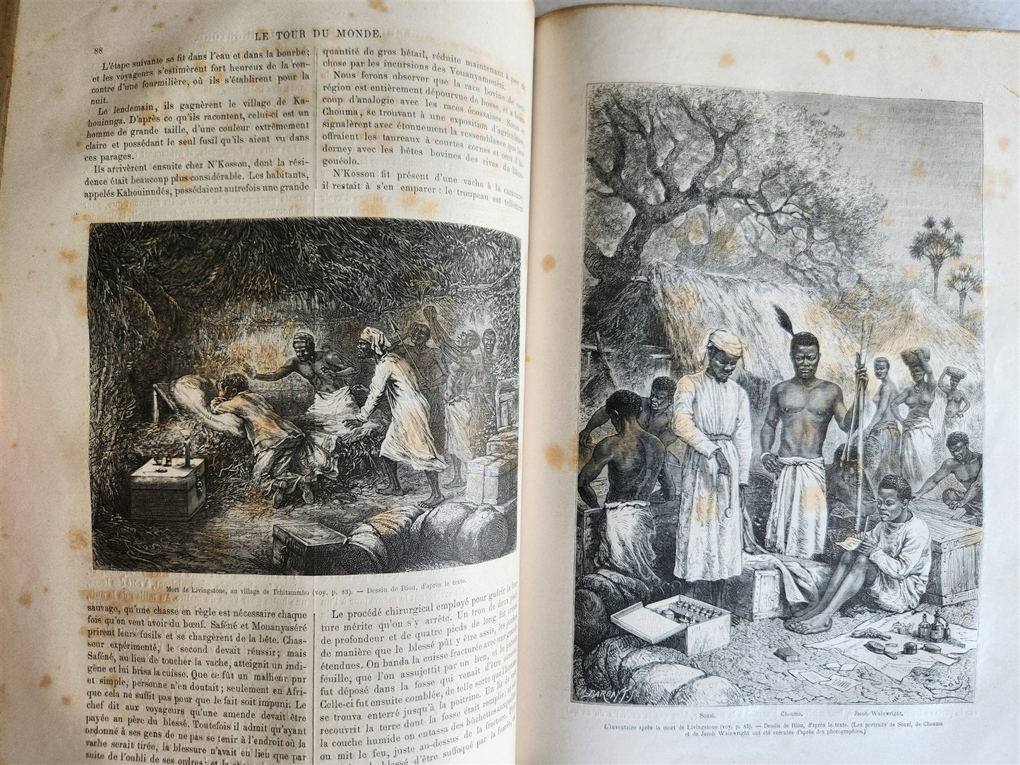 1875 HISTORY of VOYAGES ILLUSTRATED antique AFRICA TAIWAN AUSTRALIA VIETNAM