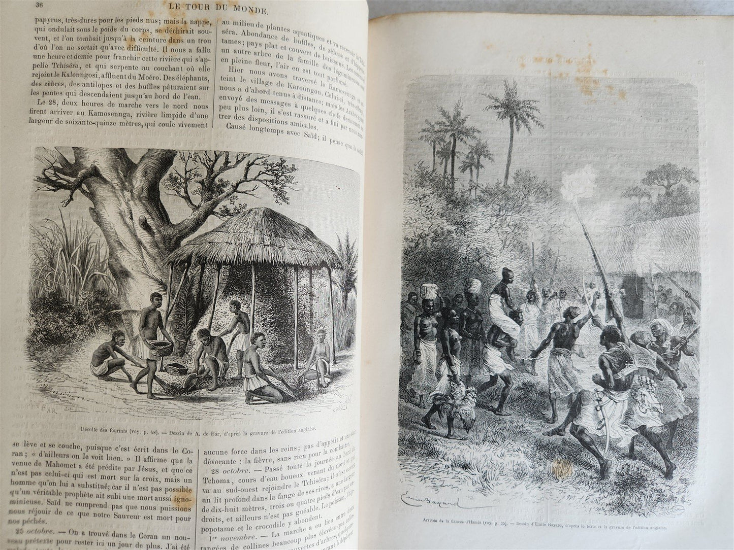 1875 HISTORY of VOYAGES ILLUSTRATED antique AFRICA TAIWAN AUSTRALIA VIETNAM