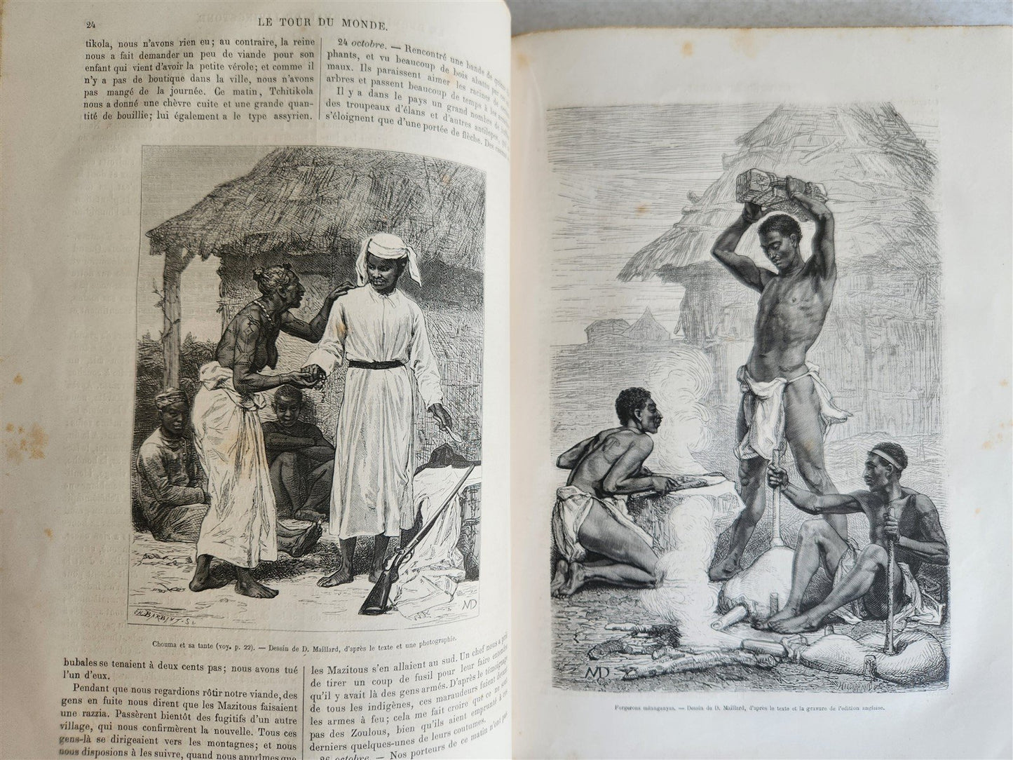 1875 HISTORY of VOYAGES ILLUSTRATED antique AFRICA TAIWAN AUSTRALIA VIETNAM