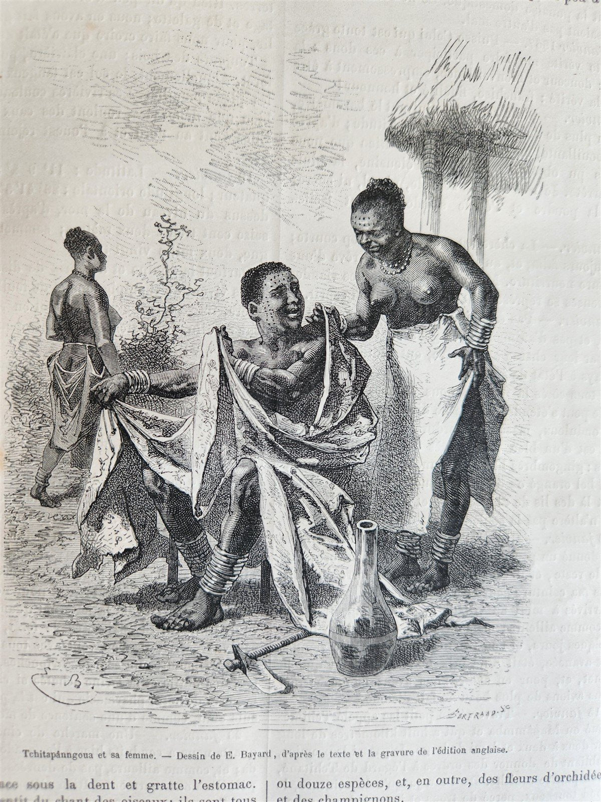 1875 HISTORY of VOYAGES ILLUSTRATED antique AFRICA TAIWAN AUSTRALIA VIETNAM