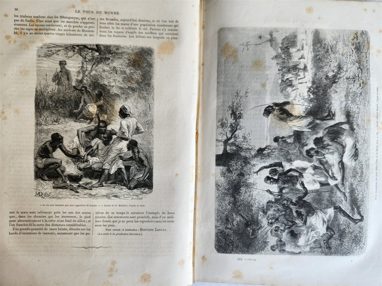 1875 HISTORY of VOYAGES ILLUSTRATED antique AFRICA TAIWAN AUSTRALIA VIETNAM