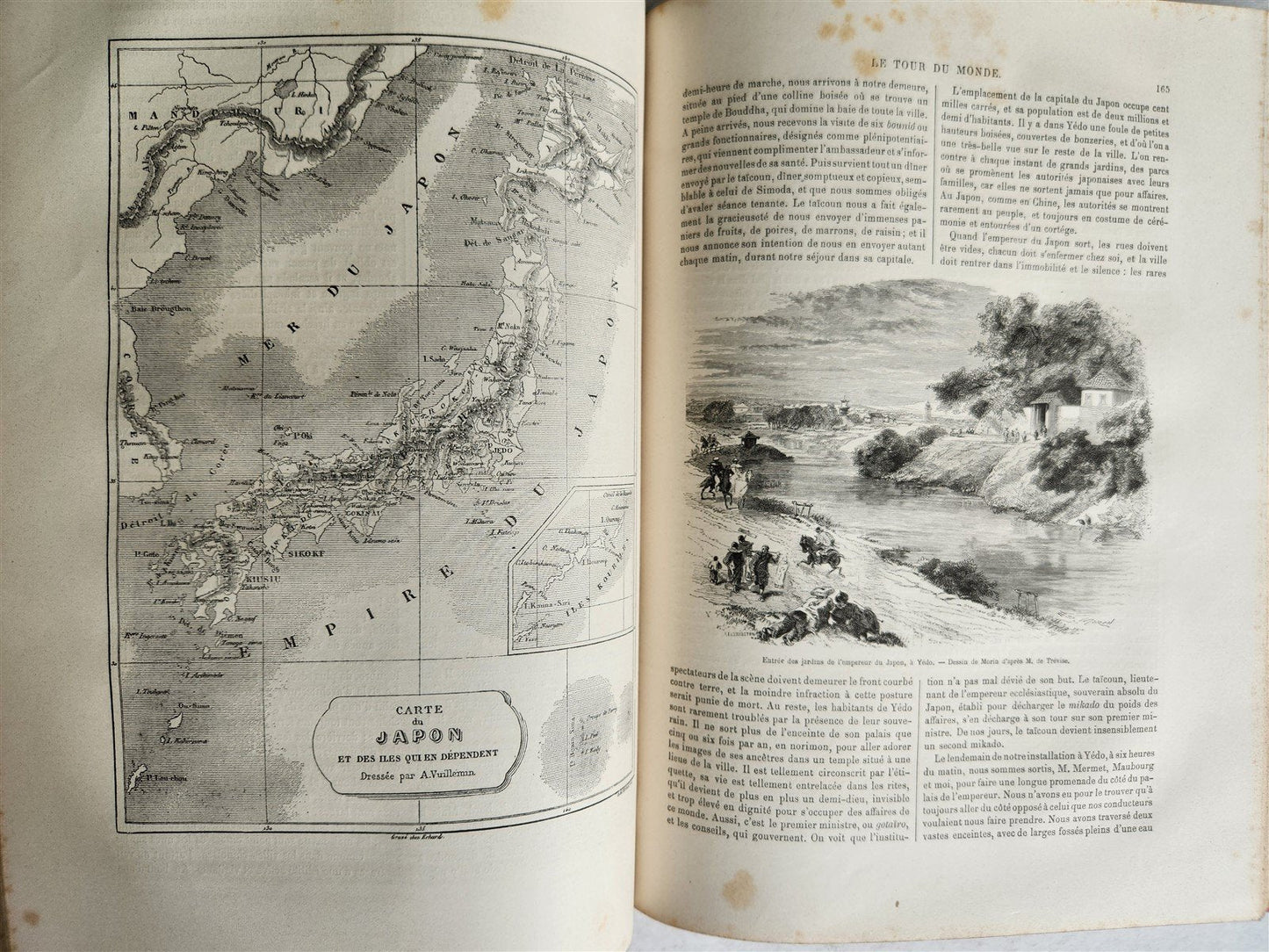 1860 HISTORY VOYAGES ILLUSTRATED antique AFRICA JAPAN USA NORTH POLE CAUCASUS
