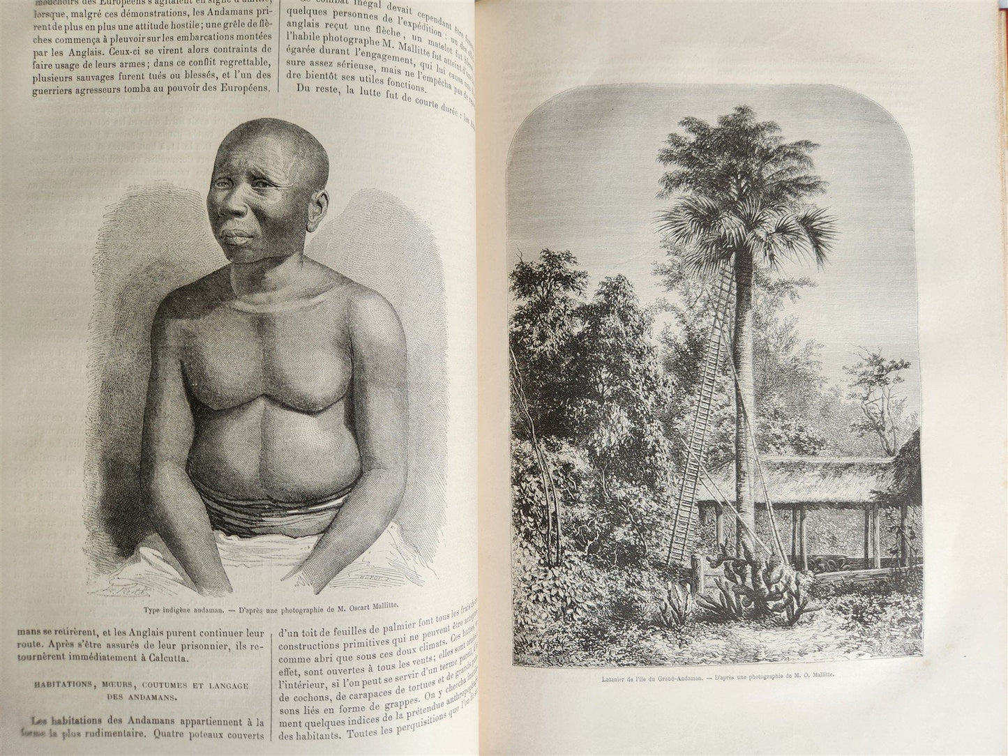 1860 HISTORY VOYAGES ILLUSTRATED antique AFRICA JAPAN USA NORTH POLE CAUCASUS