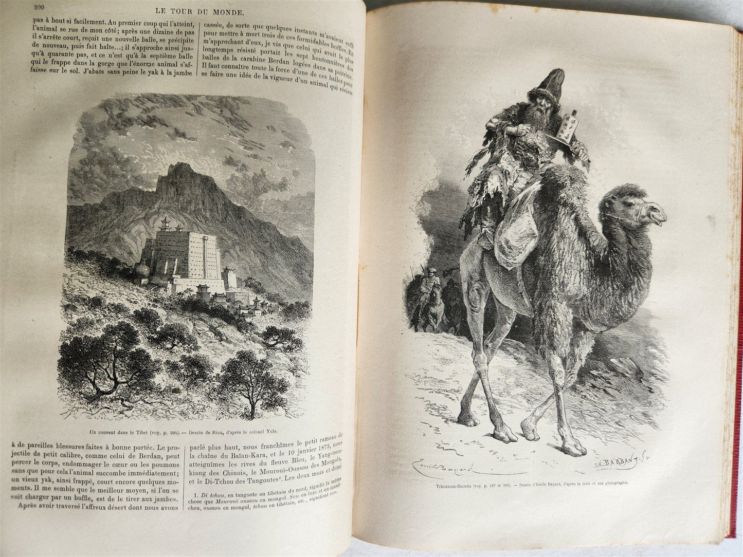 1877 HISTORY VOYAGES ILLUSTRATED antique COLOMBIA AFRICA MONGOLIA VIETNAM