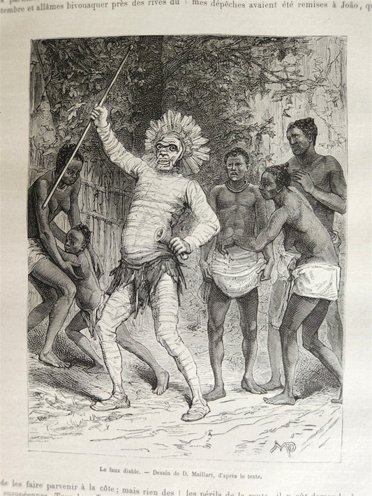 1877 HISTORY VOYAGES ILLUSTRATED antique COLOMBIA AFRICA MONGOLIA VIETNAM