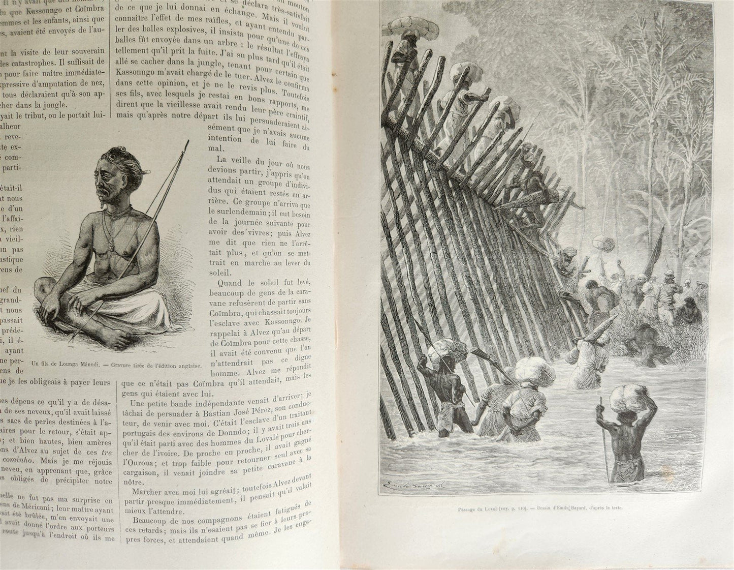 1877 HISTORY VOYAGES ILLUSTRATED antique COLOMBIA AFRICA MONGOLIA VIETNAM