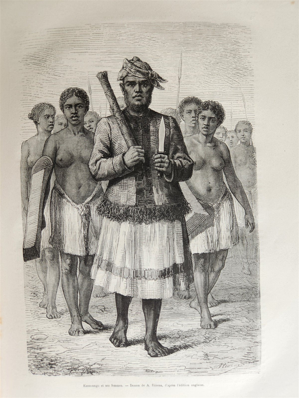 1877 HISTORY VOYAGES ILLUSTRATED antique COLOMBIA AFRICA MONGOLIA VIETNAM