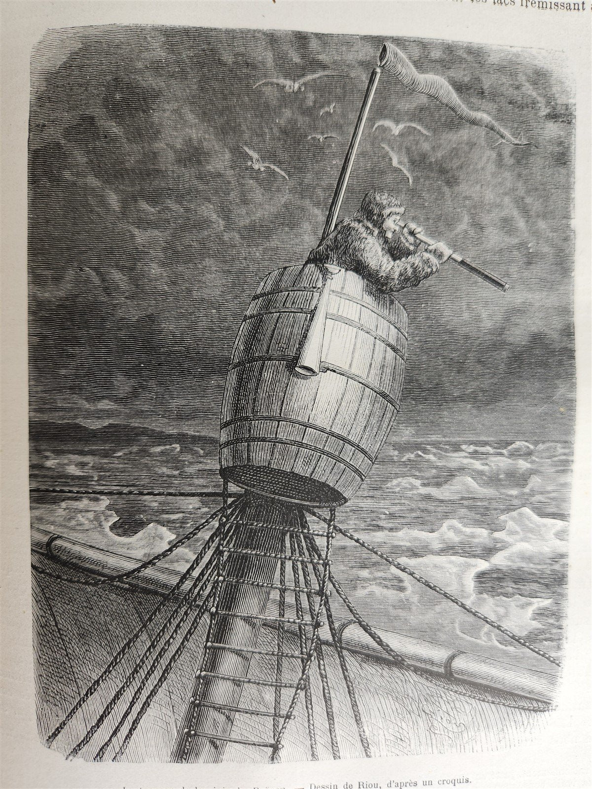 1877 HISTORY of VOYAGES ILLUSTRATED antique AFRICA JAPAN PERU RUSSIA NORTH POLE