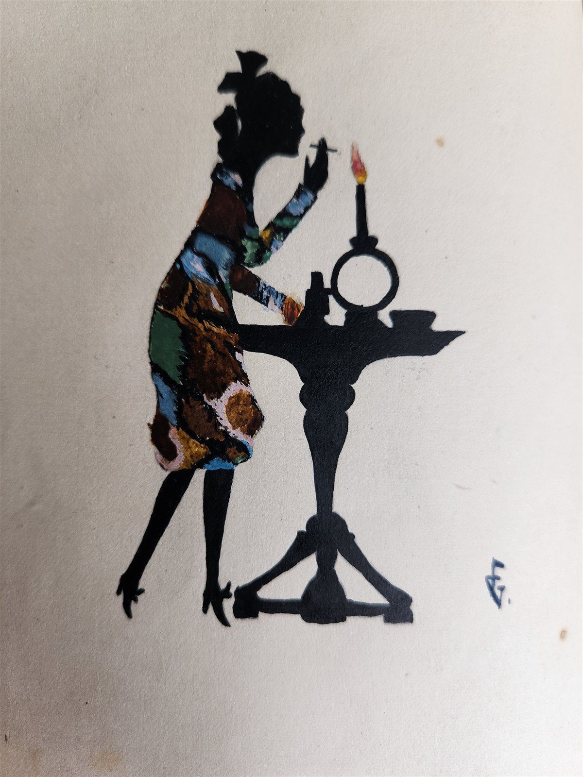 1920s POETRY ALBUM ILLUMINATED MANUSCRIPT in GERMAN antique