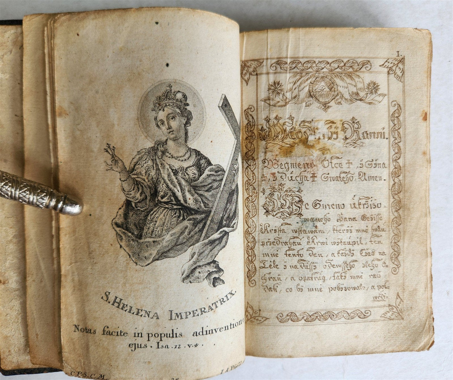 1830 CROATIAN RELIGIOUS MANUSCRIPT antique UNIQUE