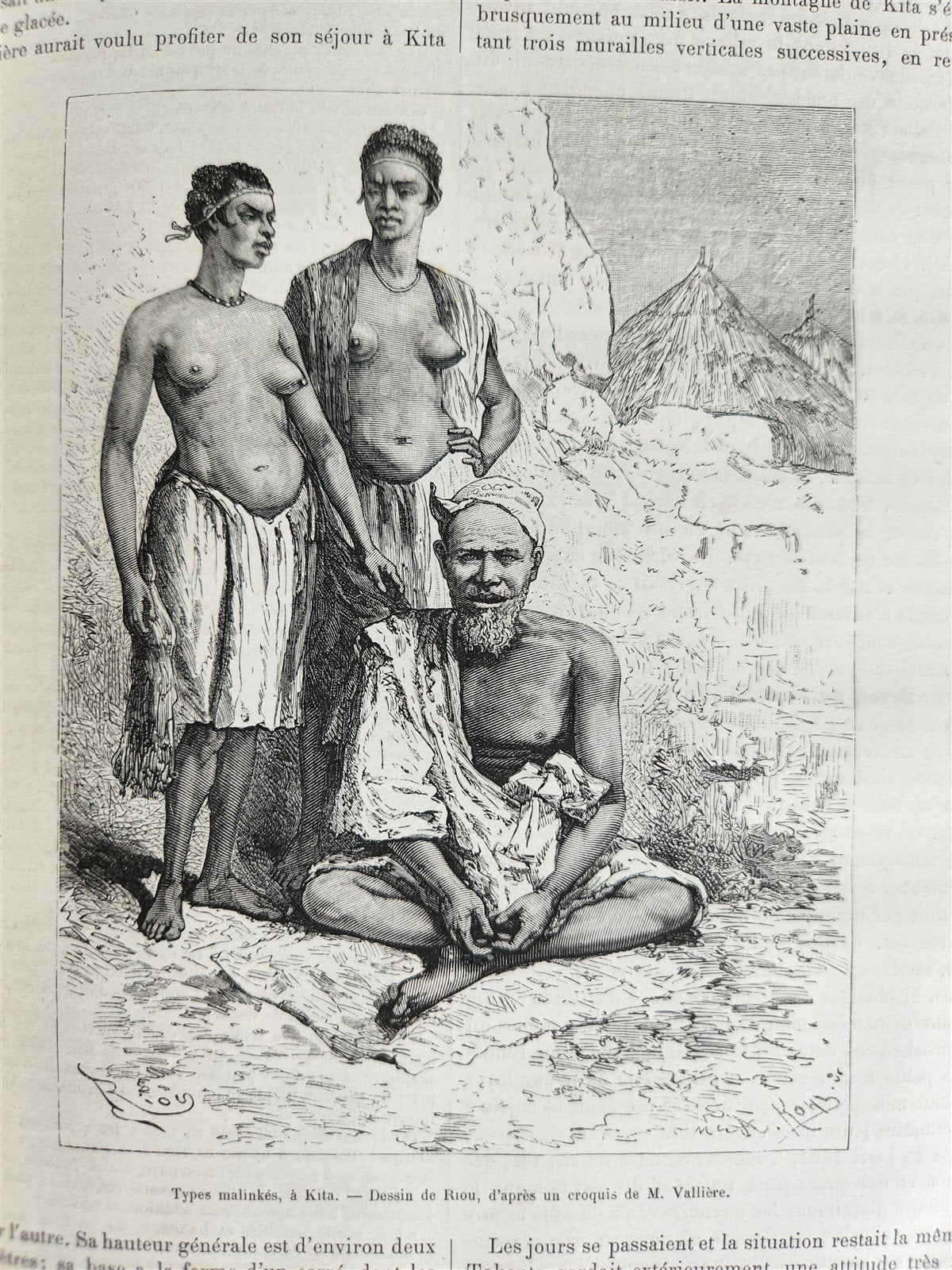 1883 HISTORY VOYAGES ILLUSTRATED antique AFRICA PERSIA RUSSIA TIBET S. AMERICA