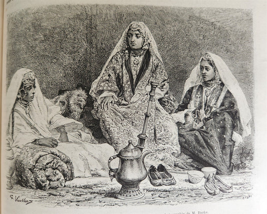 1883 HISTORY VOYAGES ILLUSTRATED antique ARMENIA AZERBAIJAN AFRICA INDIA PERSIA