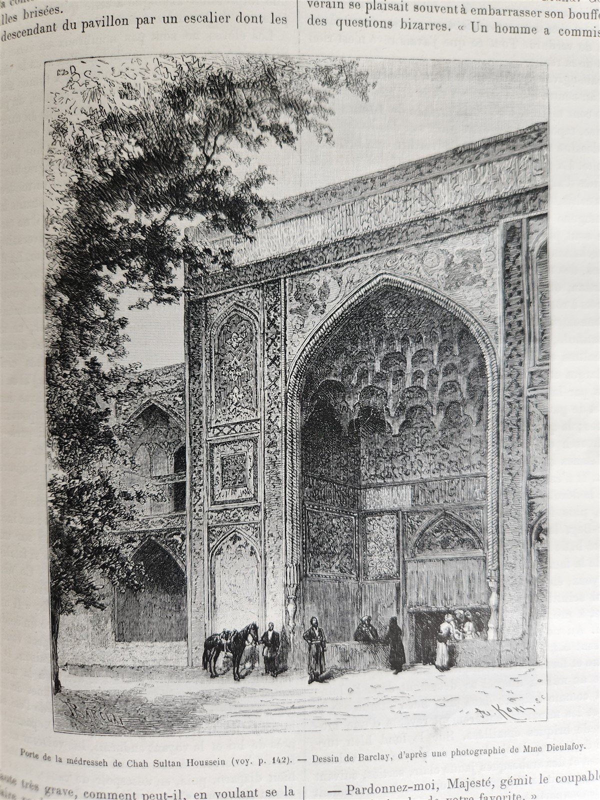 1883 HISTORY VOYAGES ILLUSTRATED antique ARMENIA AZERBAIJAN AFRICA INDIA PERSIA