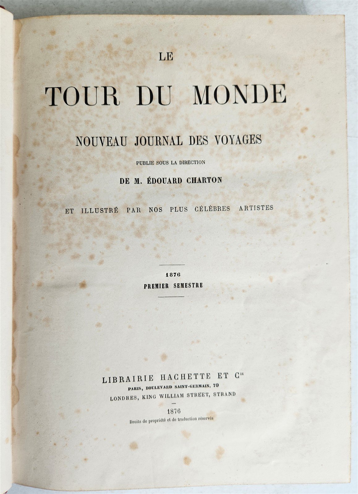 1876 HISTORY VOYAGES ILLUSTRATED antique USA CHINA AFRICA TAHITI TURKEY ARMENIA