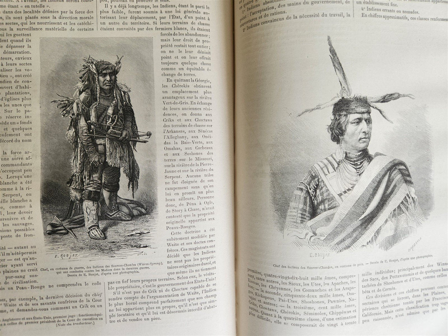 1876 HISTORY VOYAGES ILLUSTRATED antique USA CHINA AFRICA TAHITI TURKEY ARMENIA