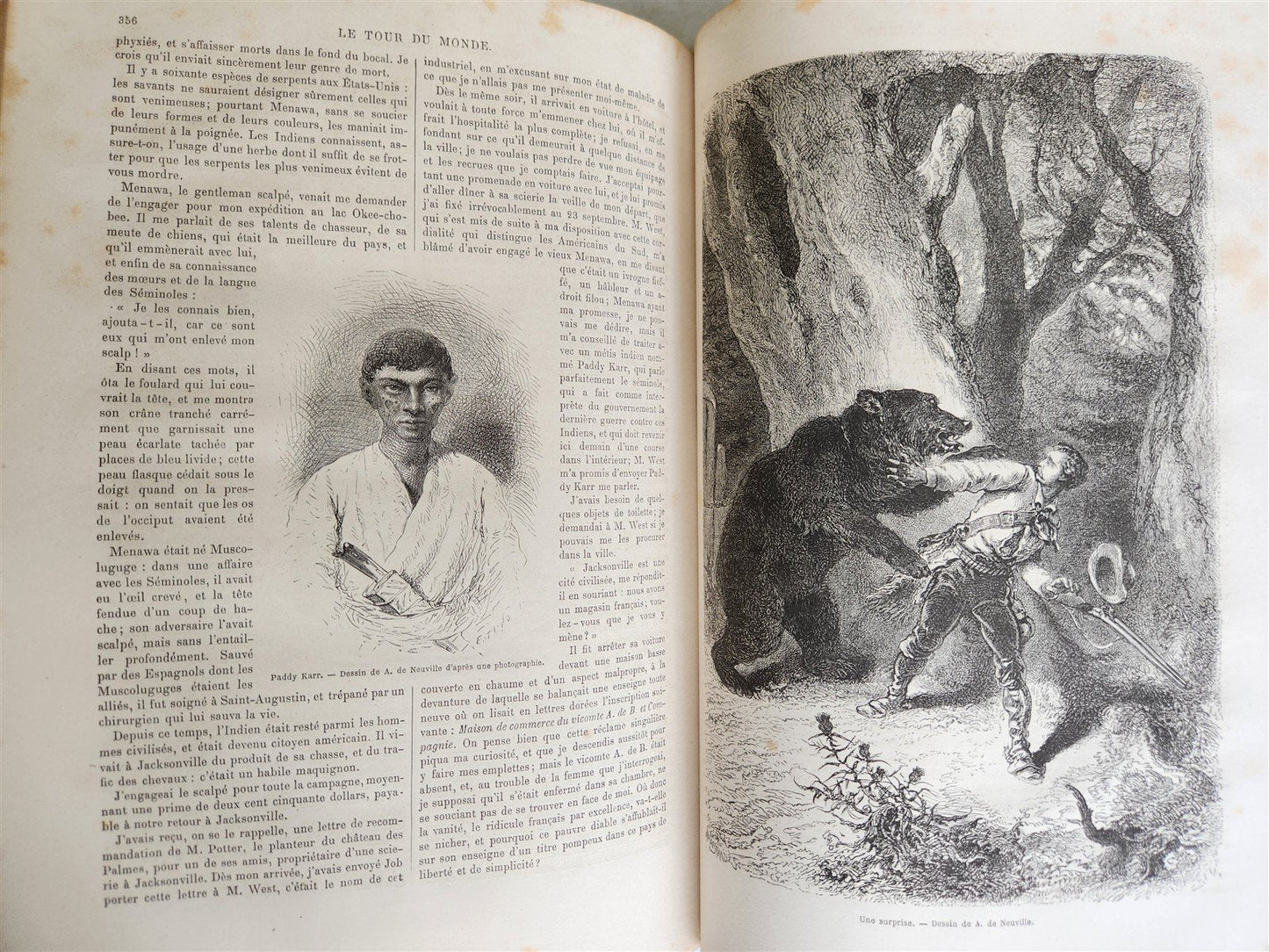 1870 HISTORY of VOYAGES ILLUSTRATED antique CROATIA BOSNIA INDIA FLORIDA AFRICA