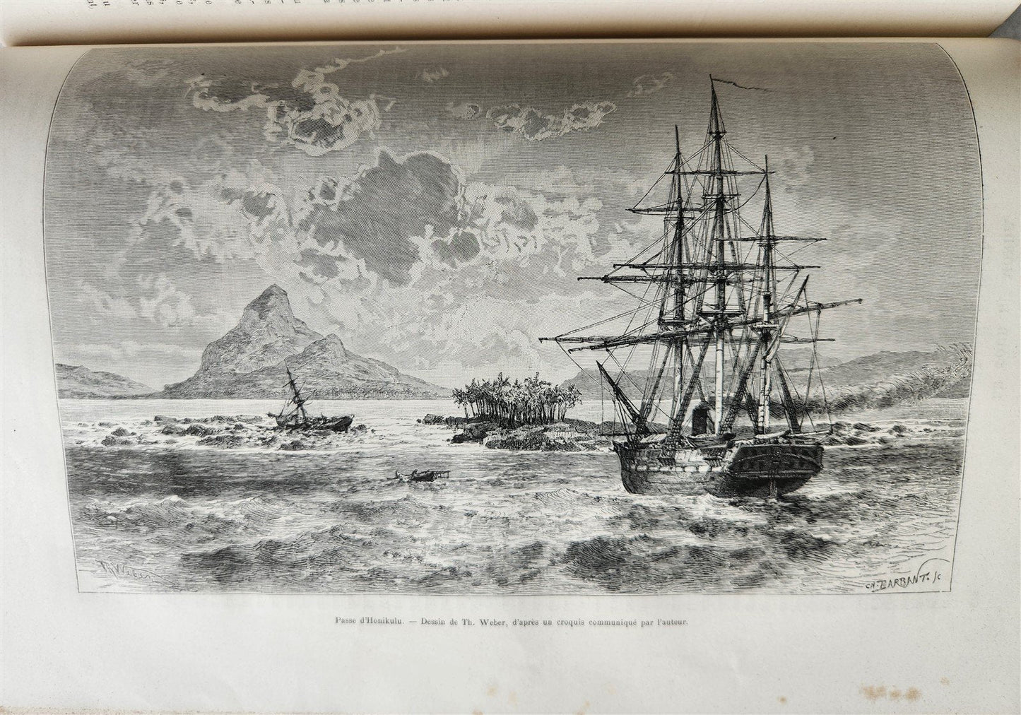 1885 HISTORY of VOYAGES ILLUSTRATED antique CHILE TUNISIA POLYNESIA INDIA