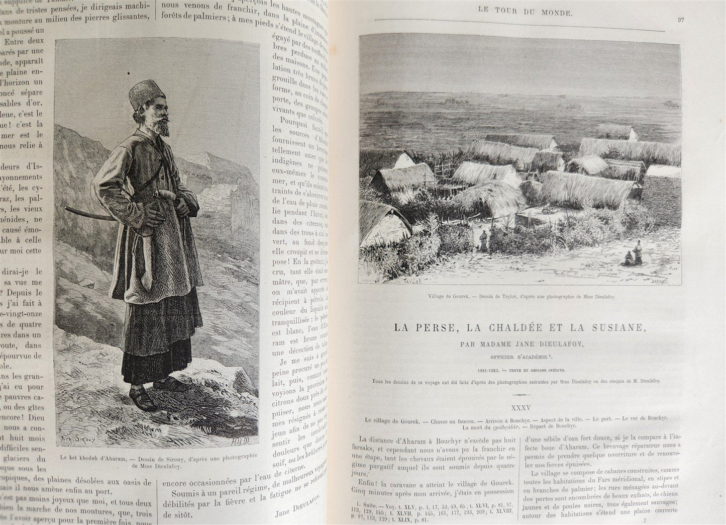 1885 HISTORY of VOYAGES ILLUSTRATED antique CHILE TUNISIA POLYNESIA INDIA