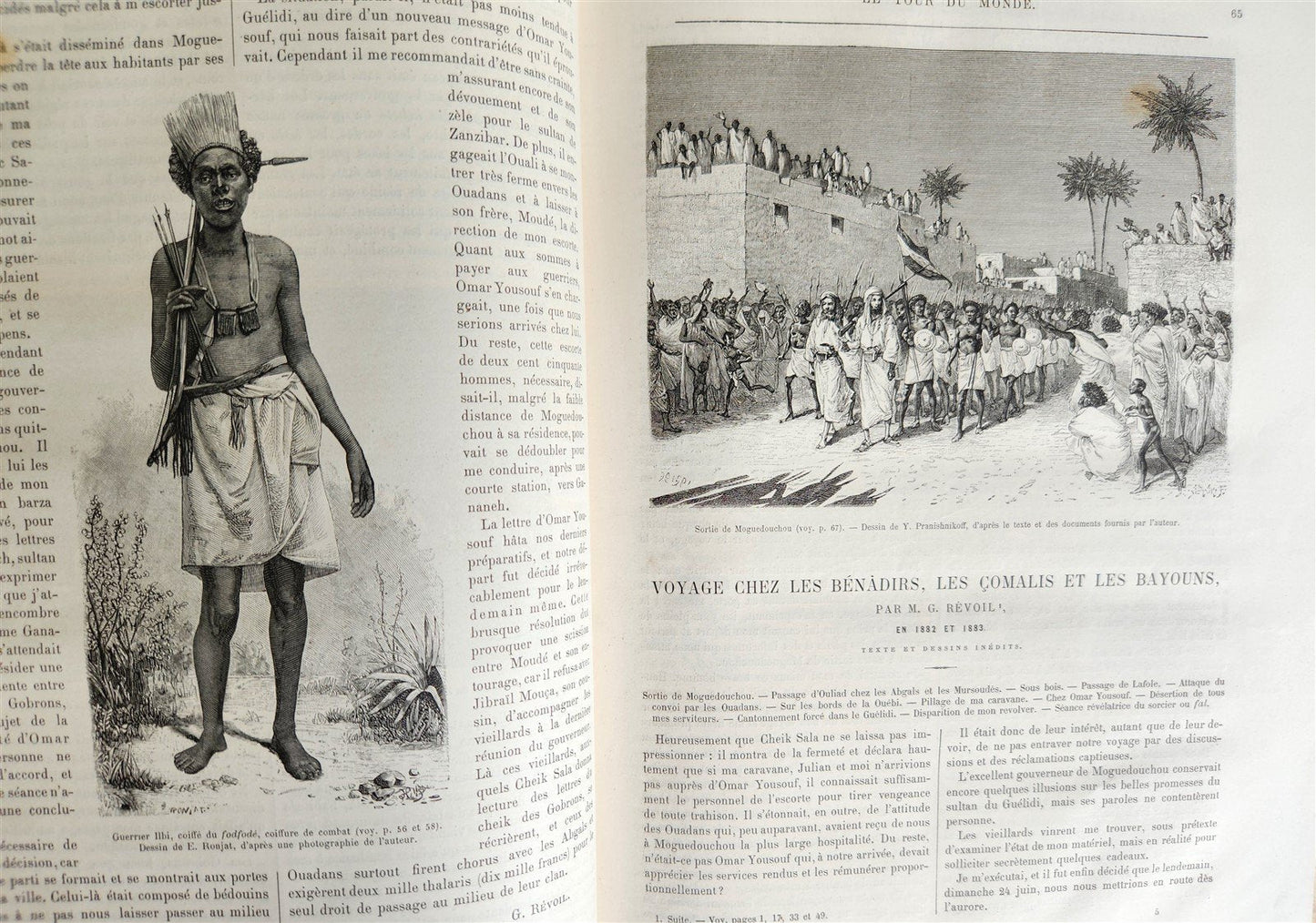 1885 HISTORY of VOYAGES ILLUSTRATED antique CHILE TUNISIA POLYNESIA INDIA