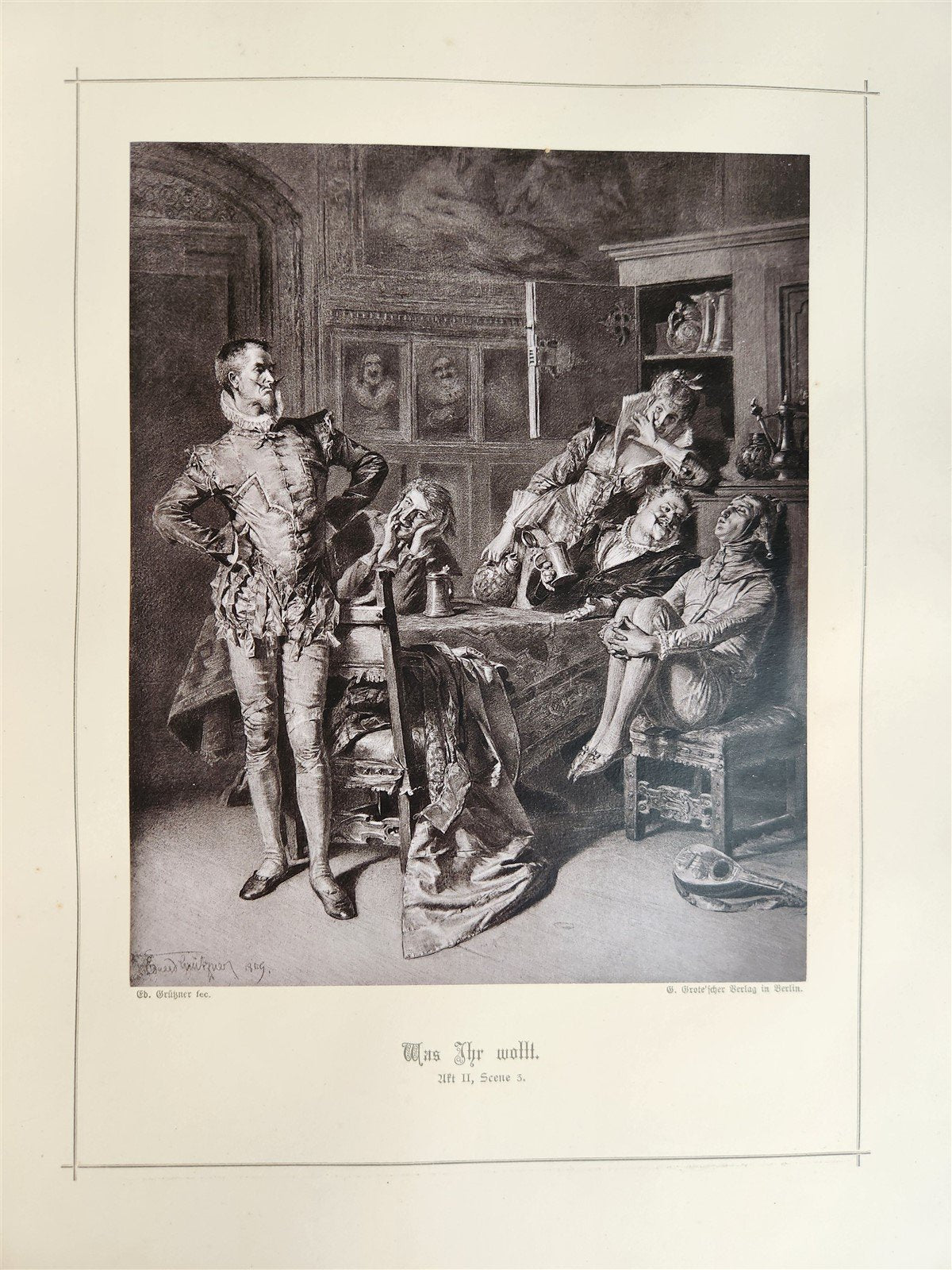 1886 SHAKESPEARE GALLERIE antique ILLUSTRATED FOLIO