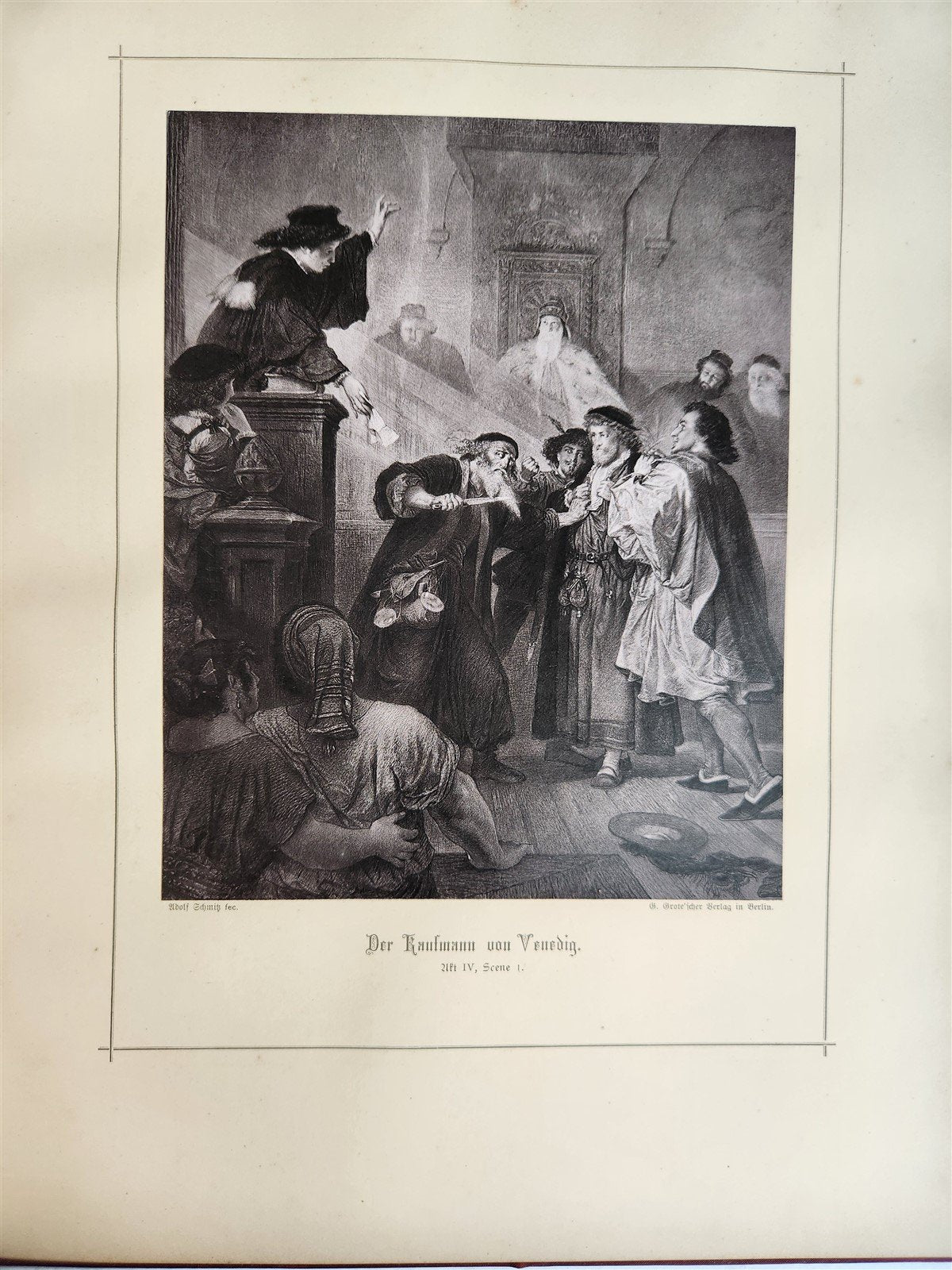 1886 SHAKESPEARE GALLERIE antique ILLUSTRATED FOLIO