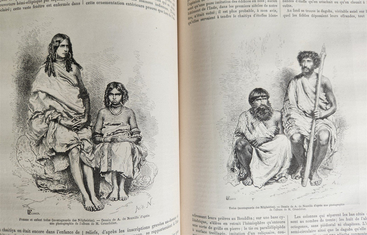 1869 HISTORY VOYAGES ILLUSTRATED antique NEW ZEALAND CEYLON SRI LANKA INDIA USA