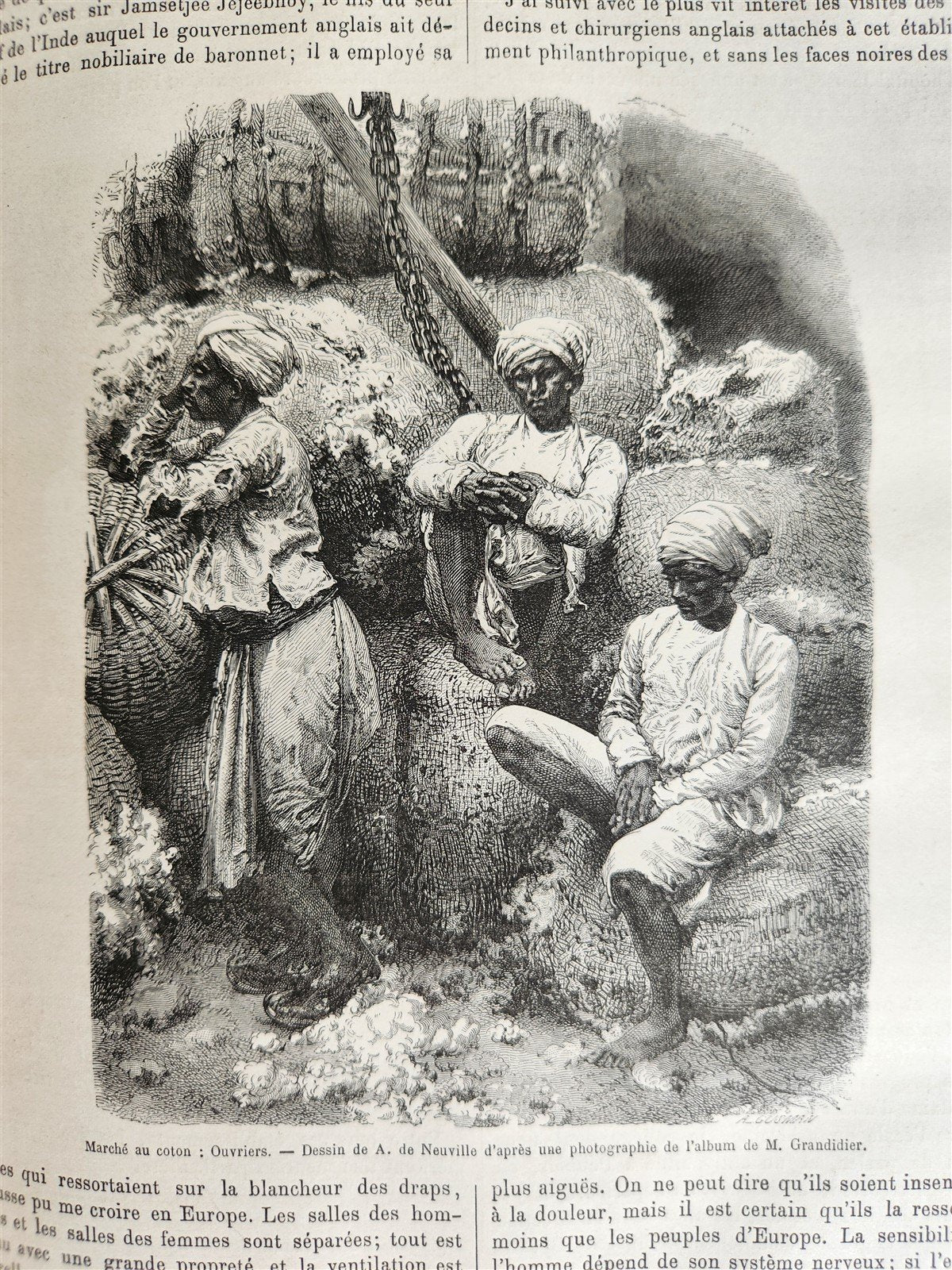 1869 HISTORY VOYAGES ILLUSTRATED antique NEW ZEALAND CEYLON SRI LANKA INDIA USA