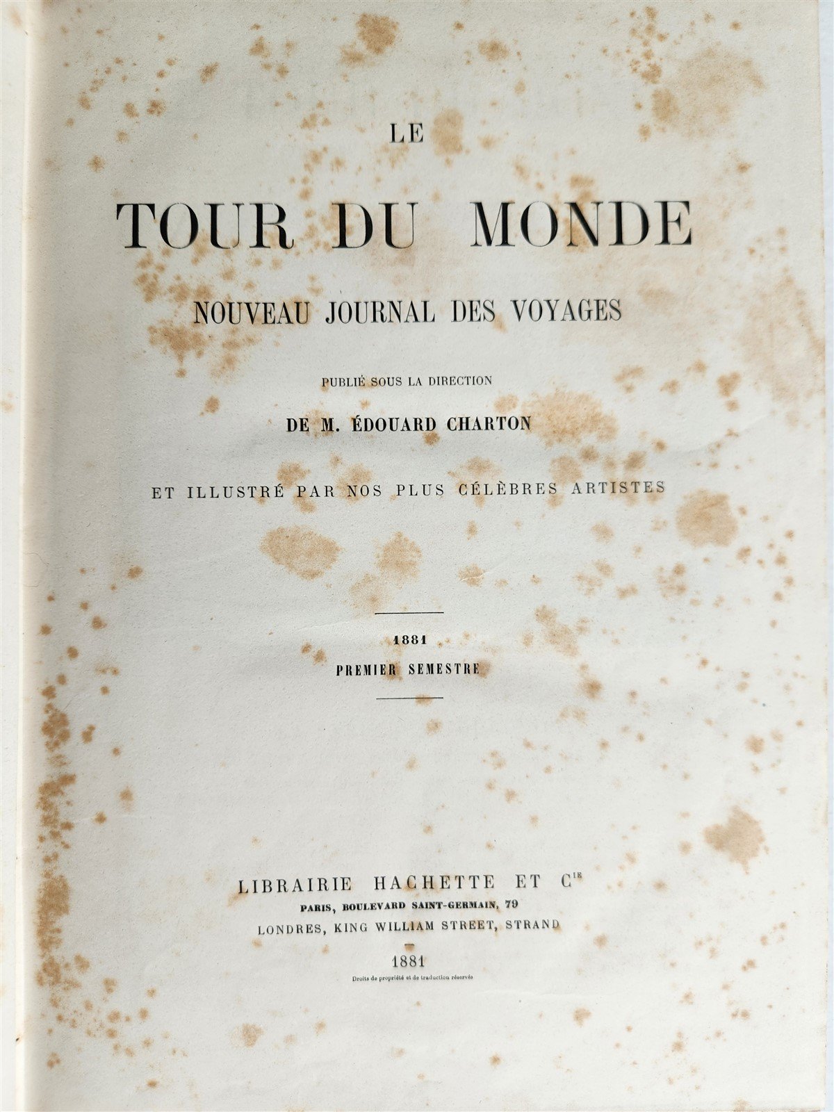 1881 HISTORY VOYAGES ILLUSTRATED antique CAUCASUS BELGIUM AFRICA FRENCH GUIANA