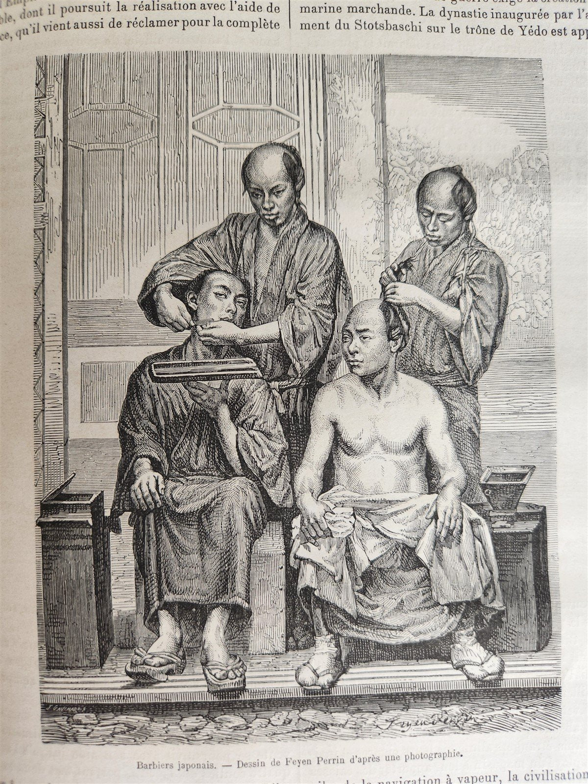 1867 HISTORY VOYAGES ILLUSTRATED antique JAPAN ALGERIA NEW CALEDONIA BABYLONIA