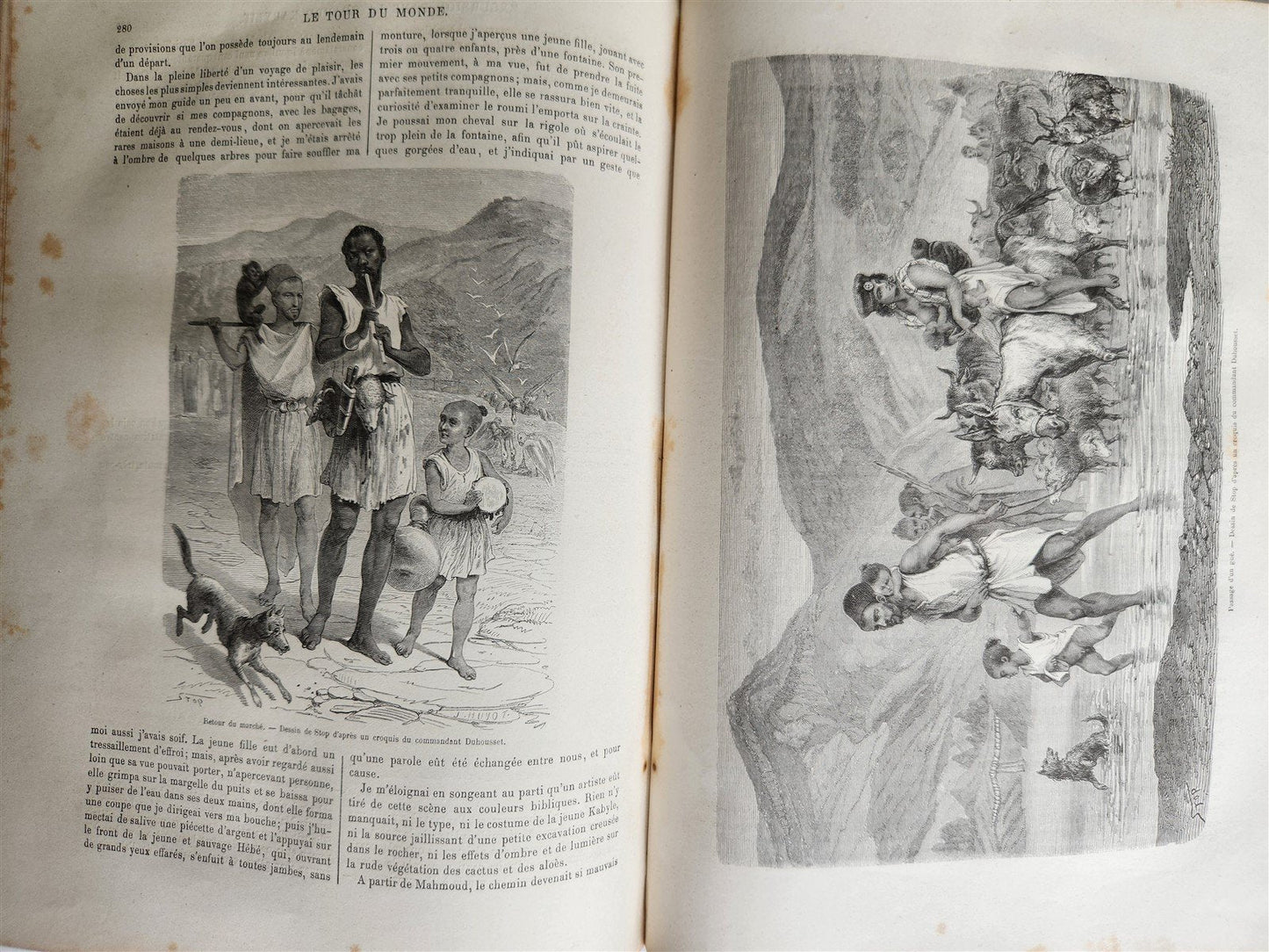 1867 HISTORY VOYAGES ILLUSTRATED antique JAPAN ALGERIA NEW CALEDONIA BABYLONIA