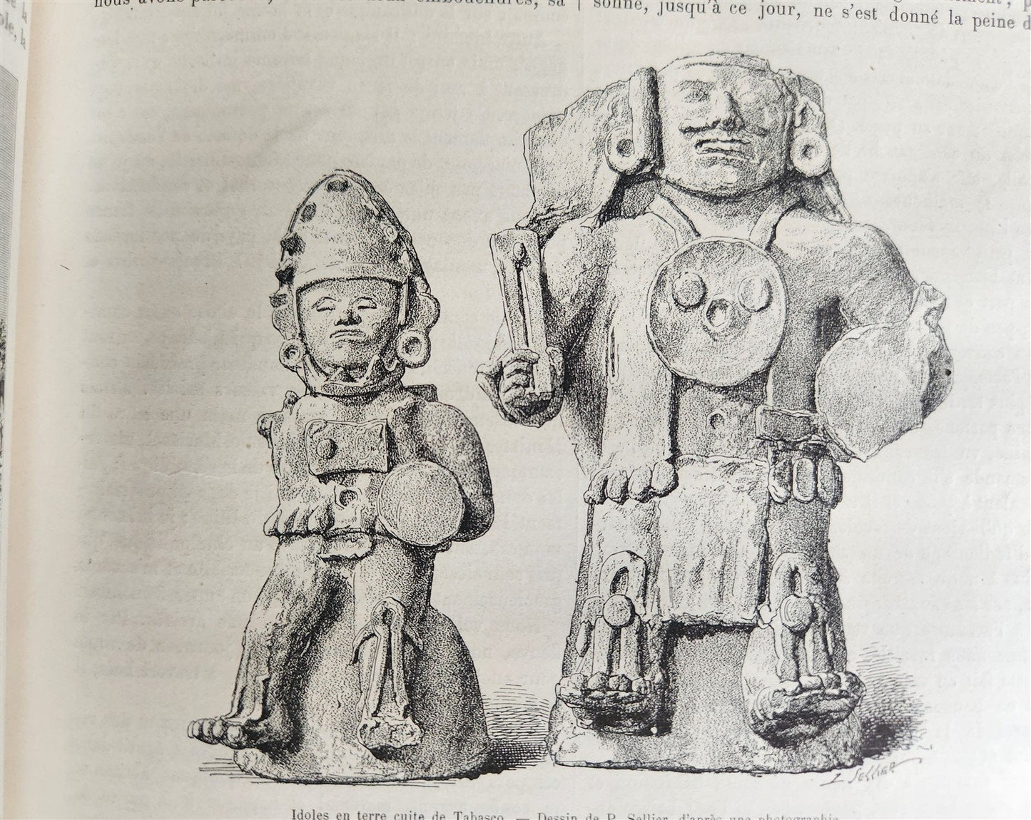 1884 HISTORY VOYAGES ILLUSTRATED antique CAUCASUS MEXICO ALASKA BELGIUM GREECE