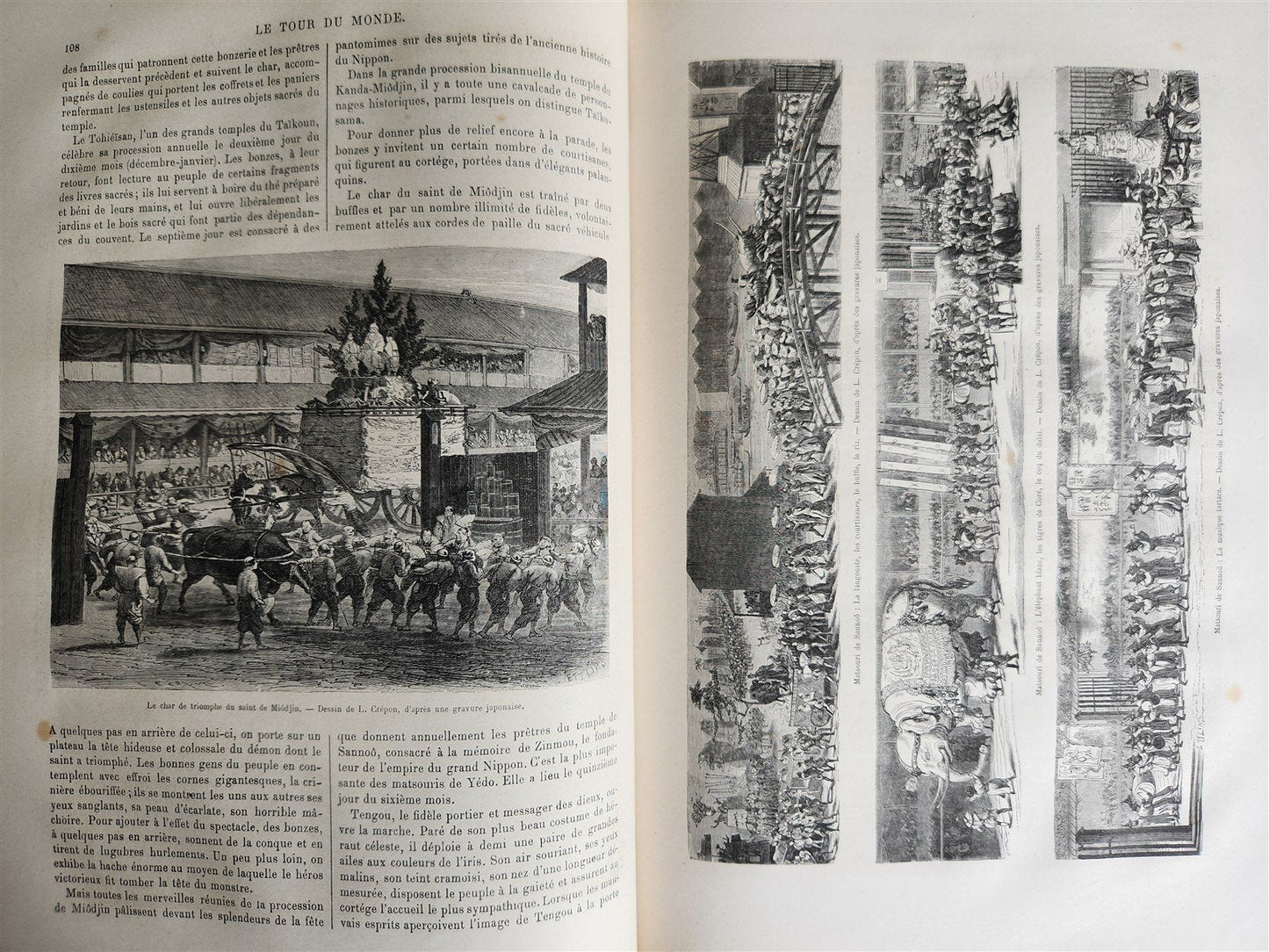 1884 HISTORY of VOYAGES ILLUSTRATED antique NEW CALEDONIA ICELAND JAPAN BRAZIL