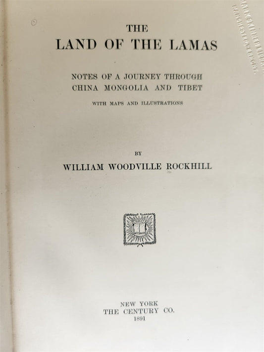 1891 LAND of LAMAS antique ILLUSTRATED Journey Through China Mongolia & Tibet
