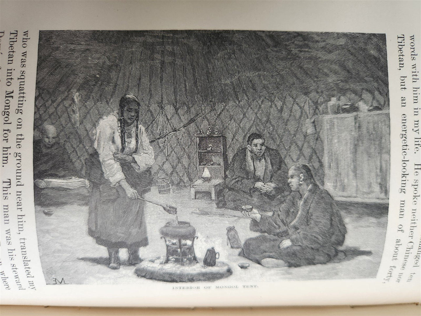 1891 LAND of LAMAS antique ILLUSTRATED Journey Through China Mongolia & Tibet