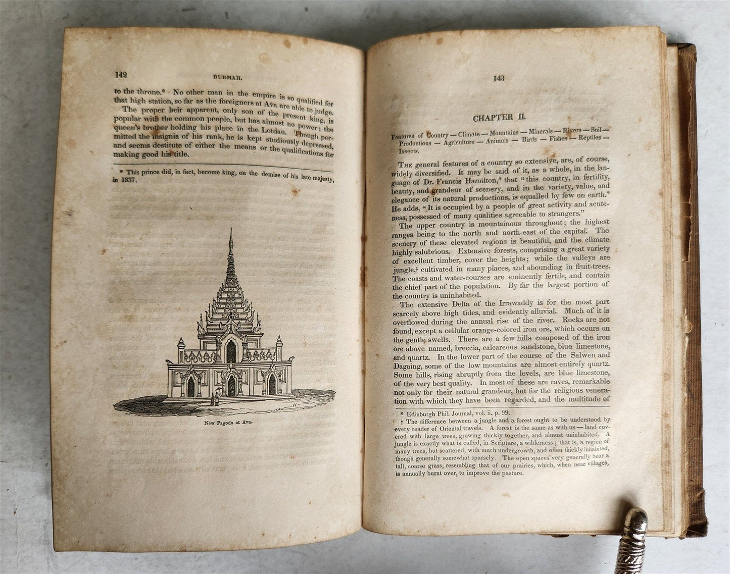 1839 TRAVELS SOUTHEAST ASIA antique ILLUSTRATED Hindustan Malaya Siam China