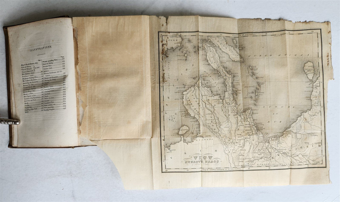 1839 TRAVELS SOUTHEAST ASIA antique ILLUSTRATED Hindustan Malaya Siam China