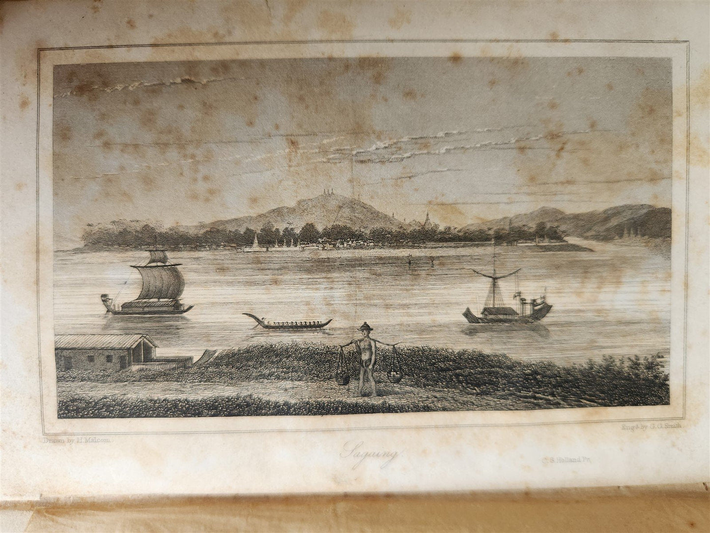 1839 TRAVELS SOUTHEAST ASIA antique ILLUSTRATED Hindustan Malaya Siam China